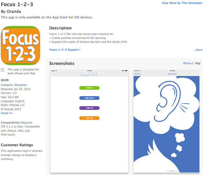 Focus 1-2-3 App has Arrived